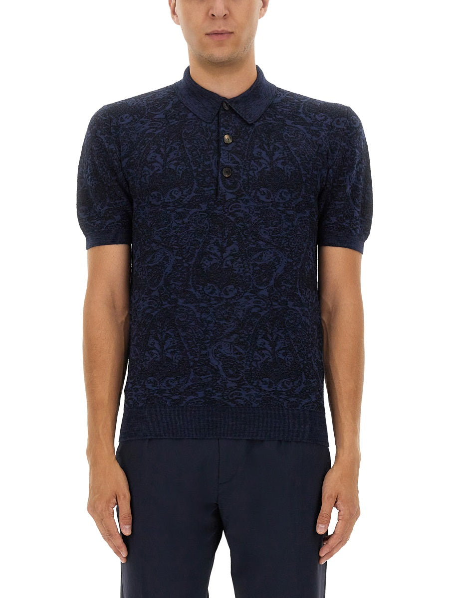 Etro Men Polo Shirt With Pegasus Embroidery