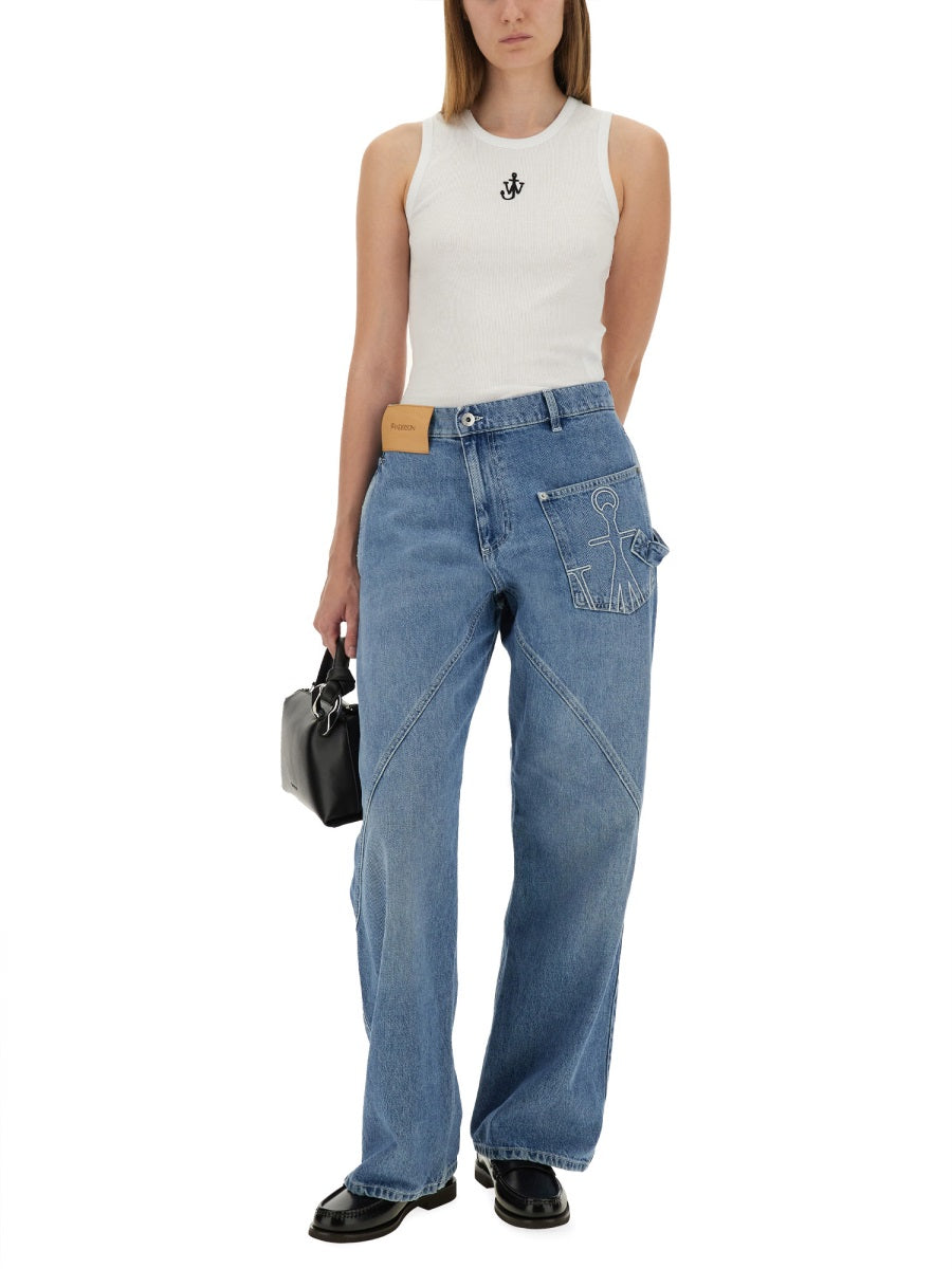 Jw Anderson Women "Anchor Jwa" Logo Tank Top