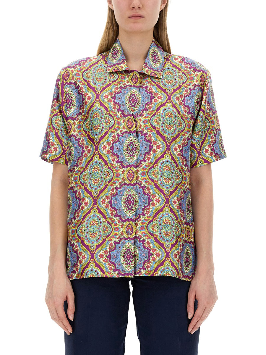 Etro Women Printed Silk Shirt