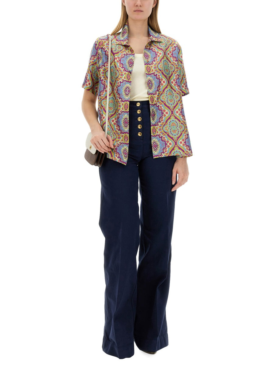 Etro Women Printed Silk Shirt