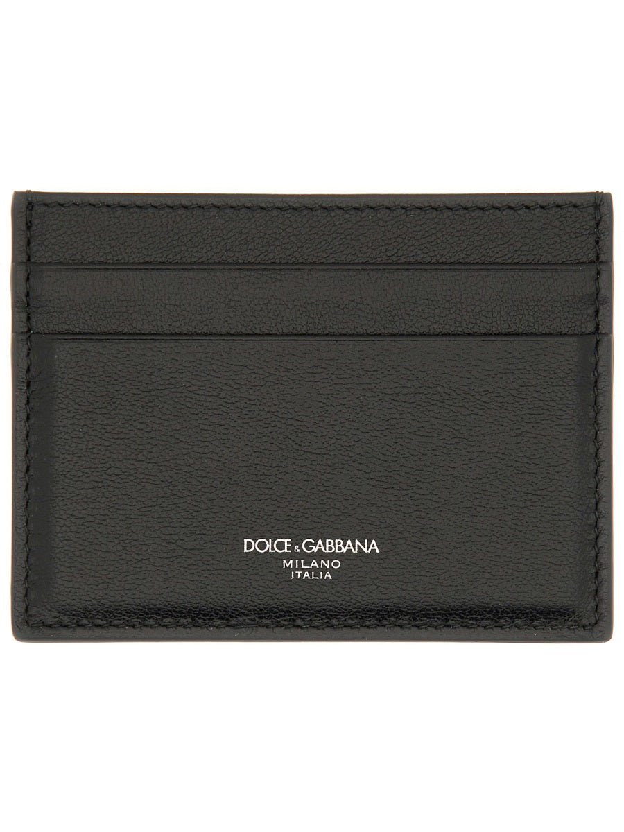 Dolce & Gabbana Men Calfskin Leather Card Holder