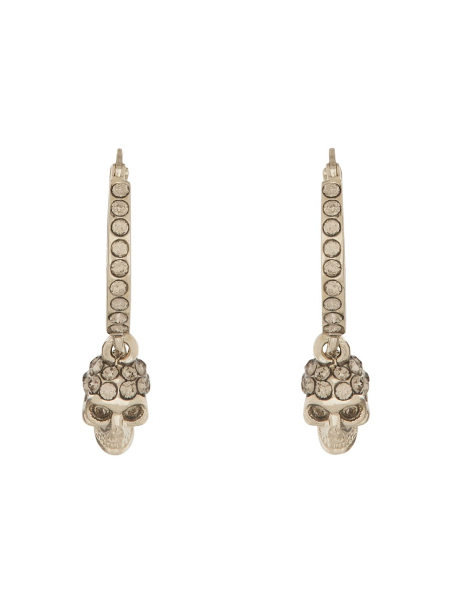Alexander Mcqueen Women Skull Hoop Earrings