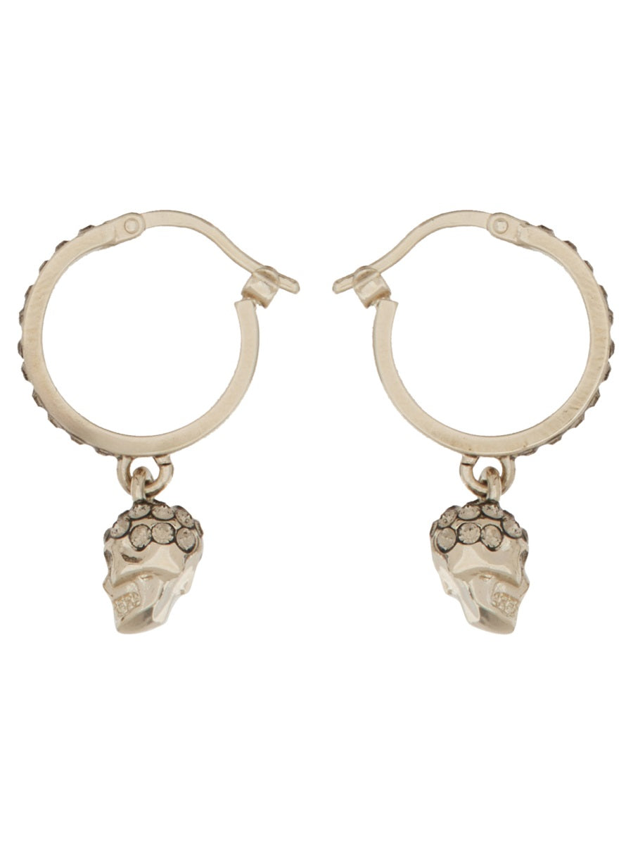 Alexander Mcqueen Women Skull Hoop Earrings