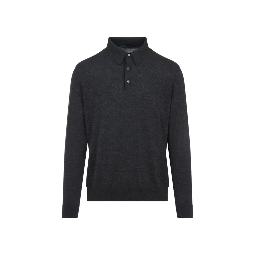 Kiton Wool Polo Men