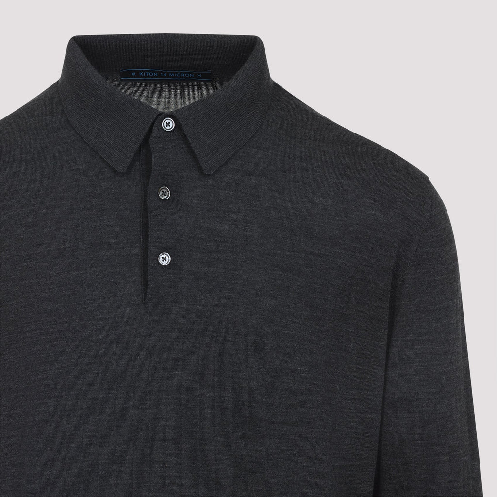 Kiton Wool Polo Men