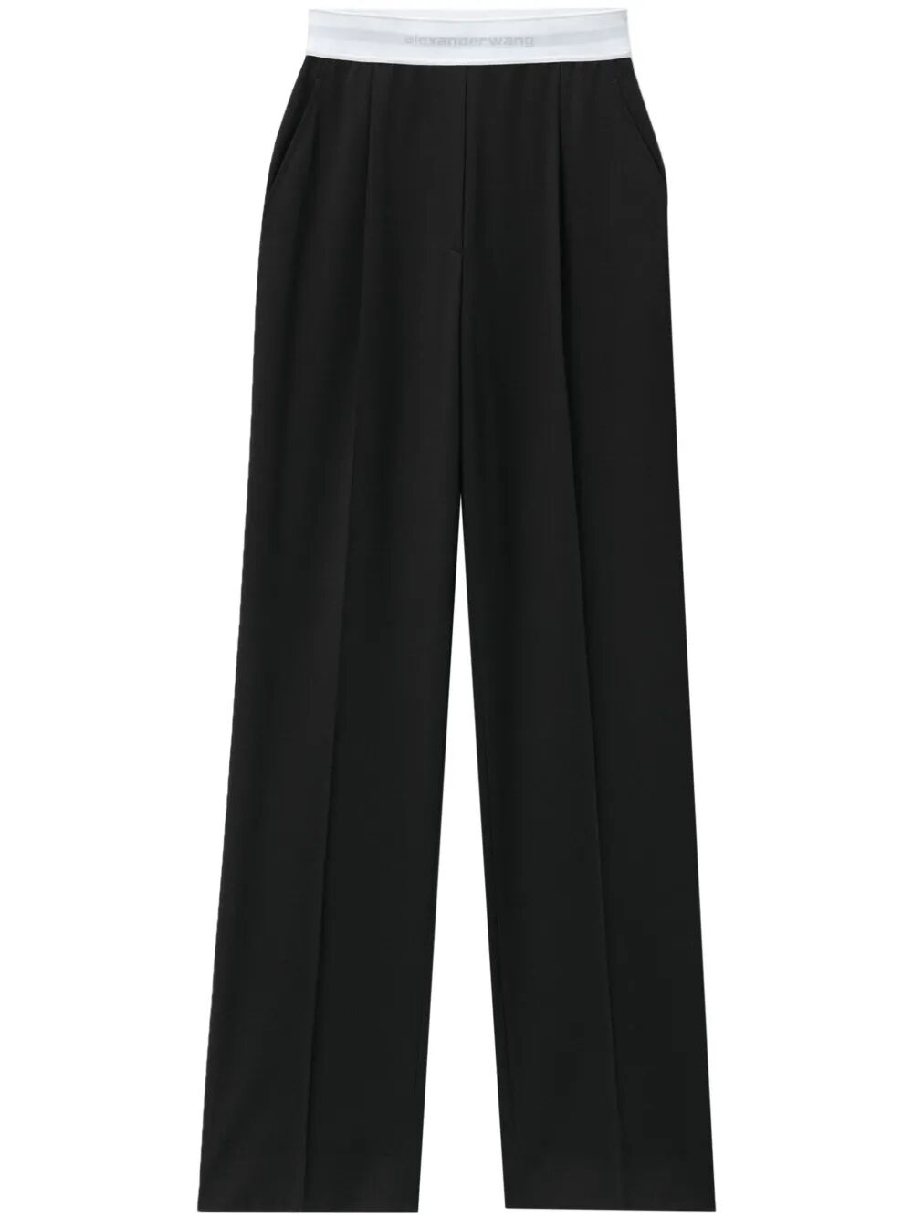 Alexander Wang Women High Waisted Pleated Pant With Logo Elastic