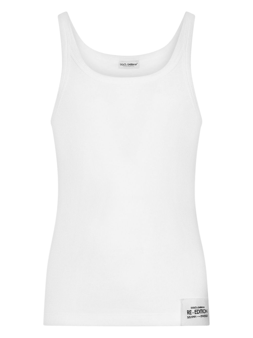 Dolce & Gabbana Men Logo-Patch Cotton Tank Top