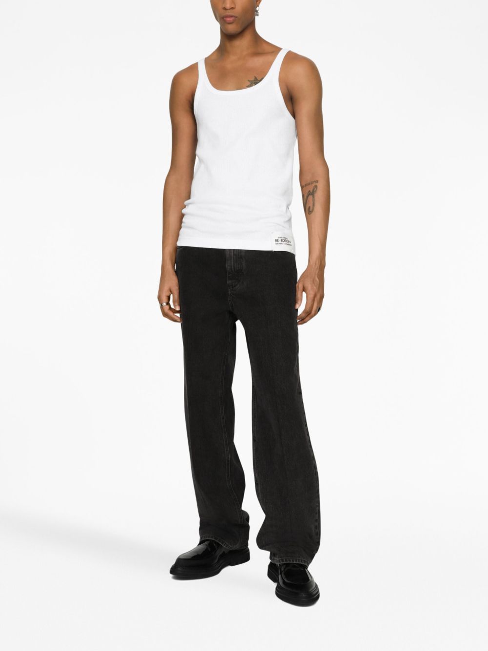 Dolce & Gabbana Men Logo-Patch Cotton Tank Top