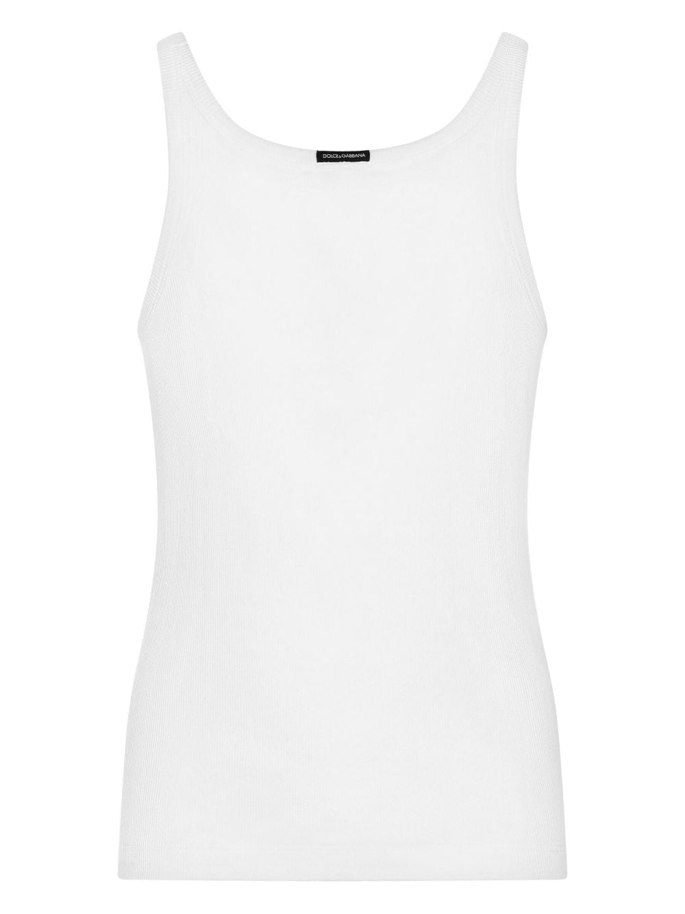 Dolce & Gabbana Men Logo-Patch Cotton Tank Top