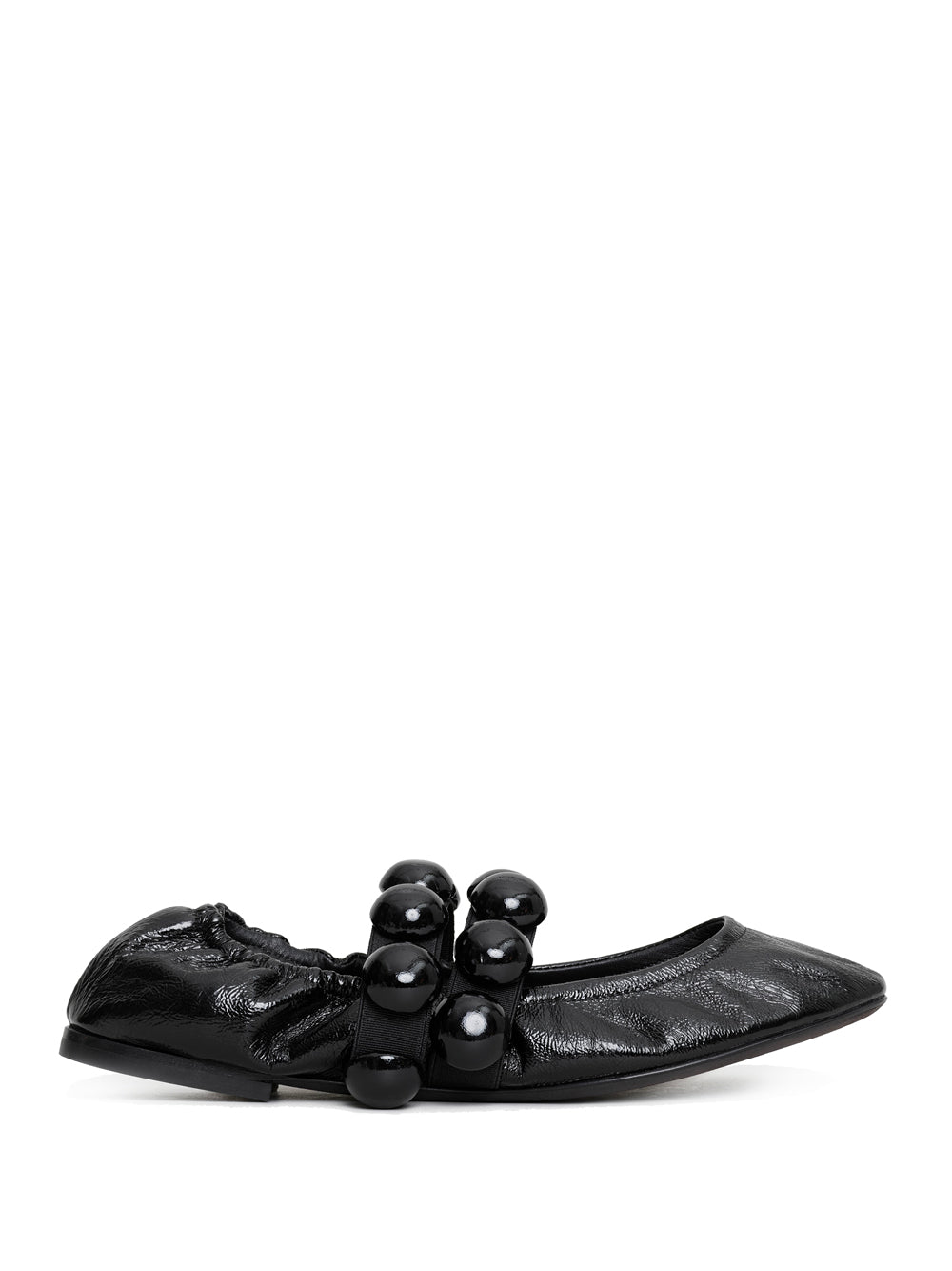 Alaia Women Sphere Ballet Flats In Patent Leather