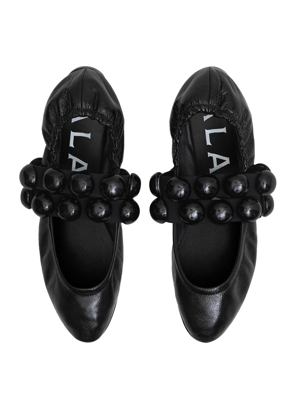 Alaia Women Sphere Ballet Flats In Patent Leather