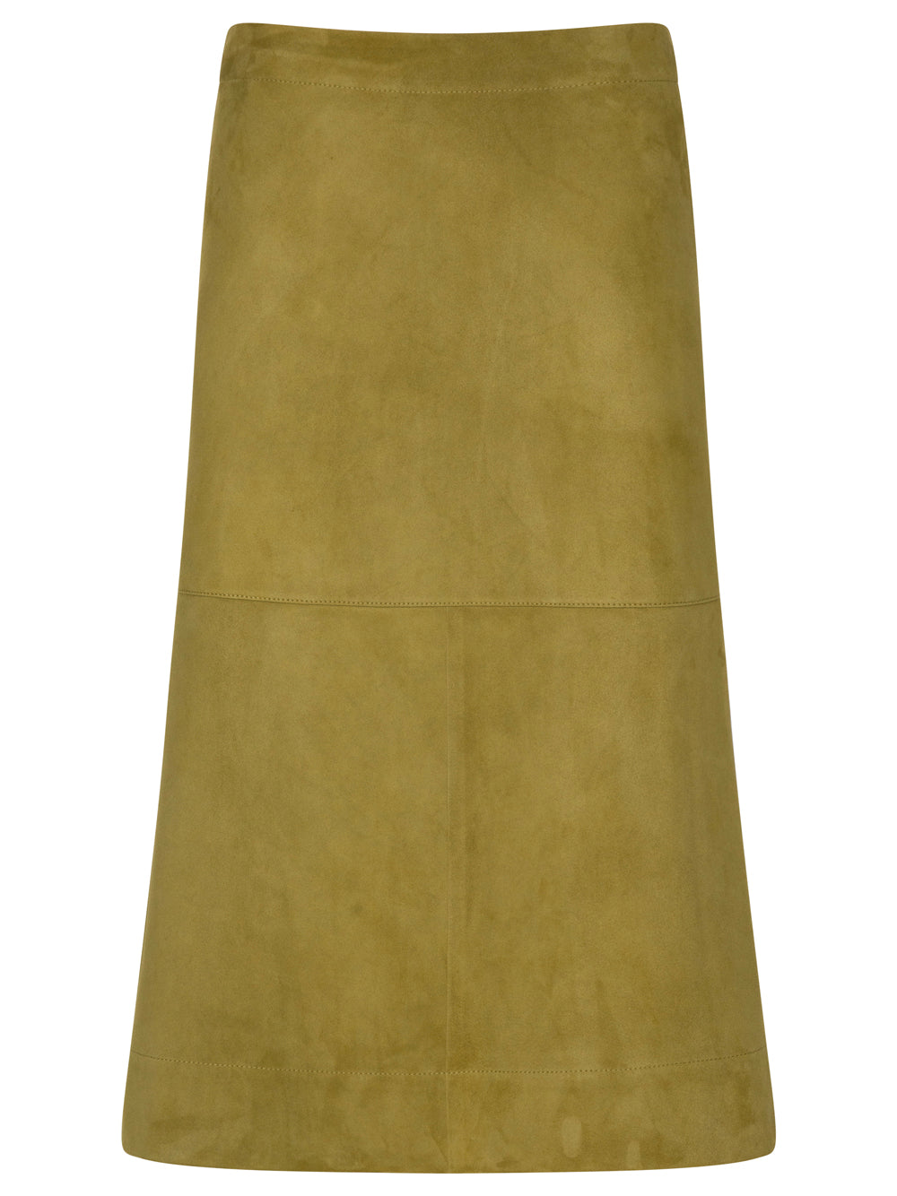 Bottega Veneta Women Suede Leather Midi Skirt