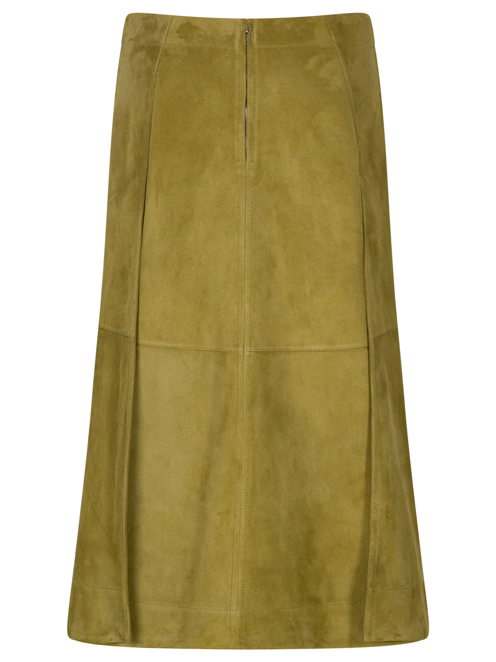 Bottega Veneta Women Suede Leather Midi Skirt