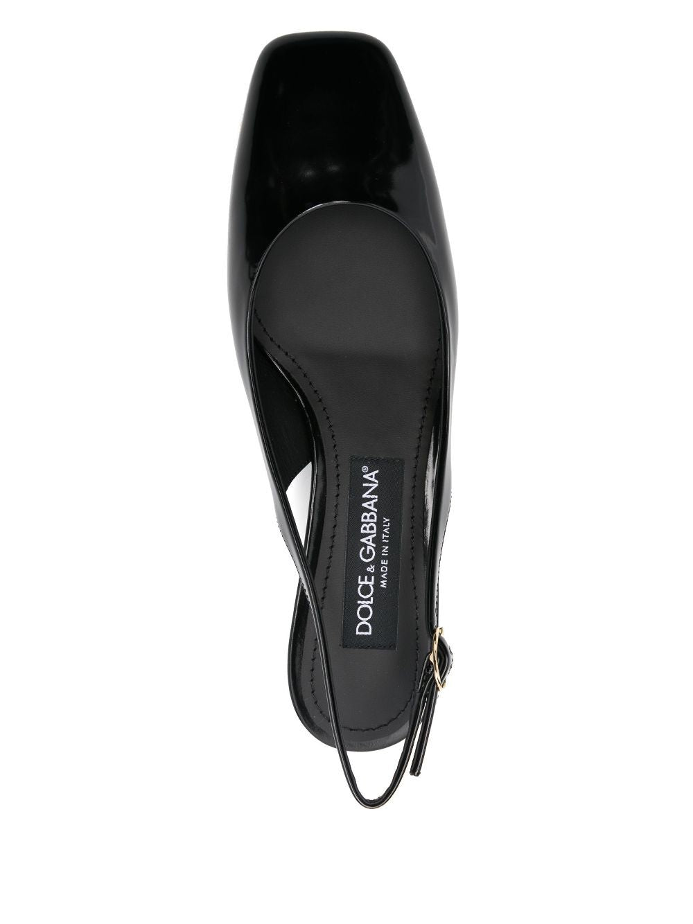 Dolce & Gabbana Women Logo-Heel Patent Leather Slingback Pumps