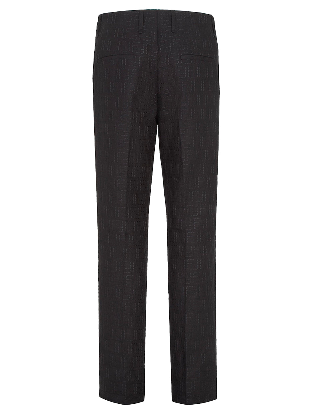 Fendi Men Linen Ff Jacquard Trousers