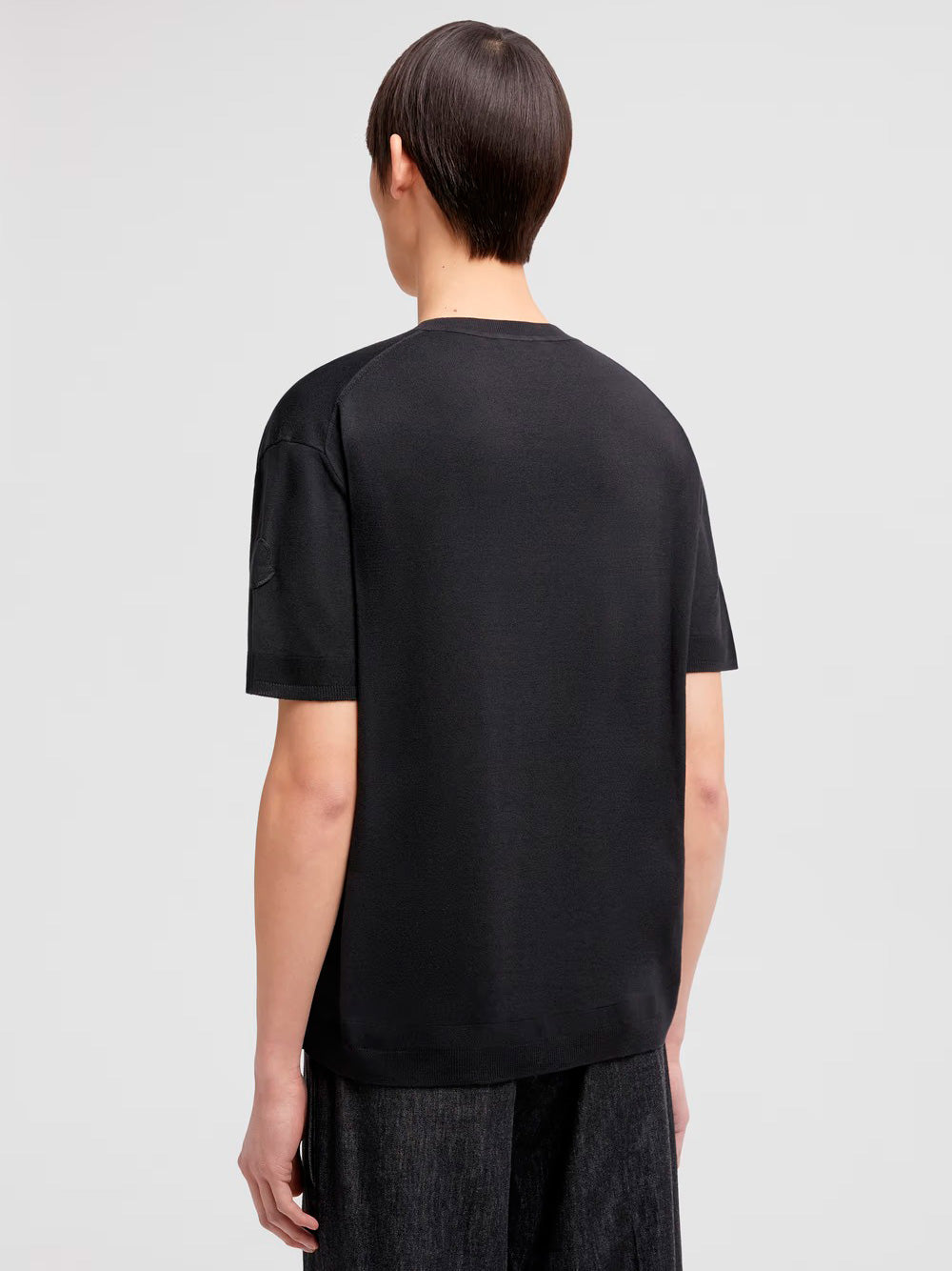 Moncler Men Silk & Cotton Knit T-Shirt