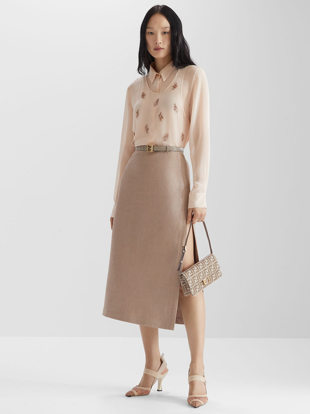 Fendi Women Silk Georgette Top