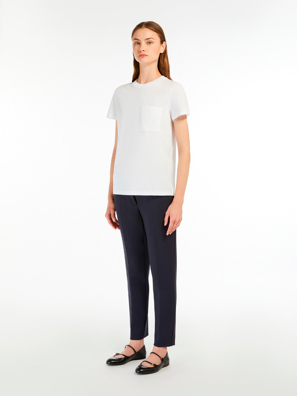 Max Mara Women M Monogram Cotton Jersey T-Shirt