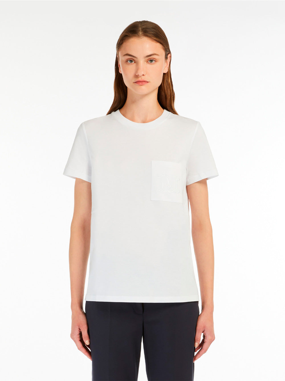 Max Mara Women M Monogram Cotton Jersey T-Shirt