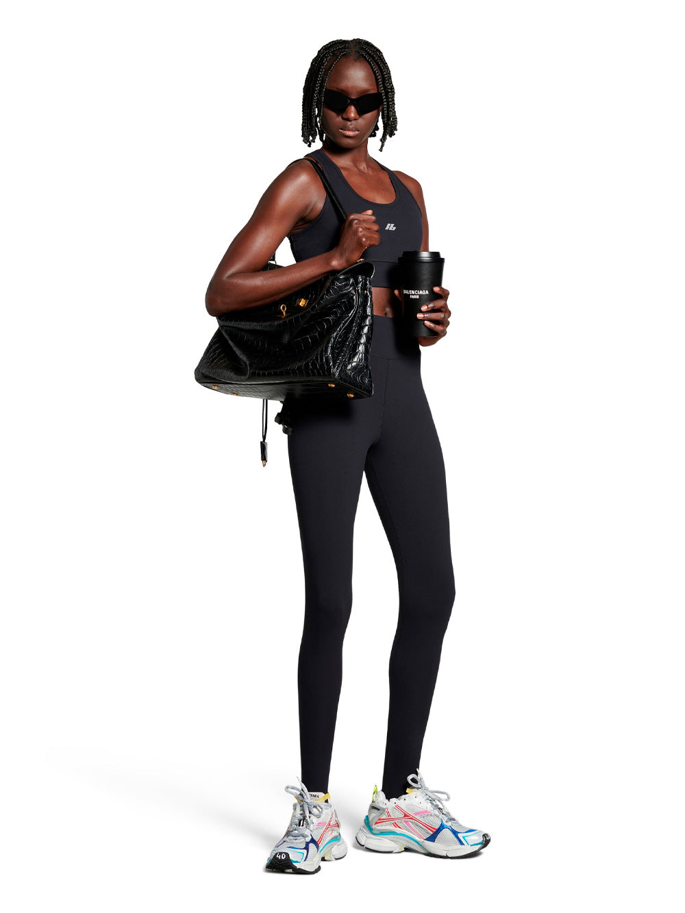 Balenciaga Women Mesh And Nylon Multicolor Worn-Out Effect Runner Sneakers