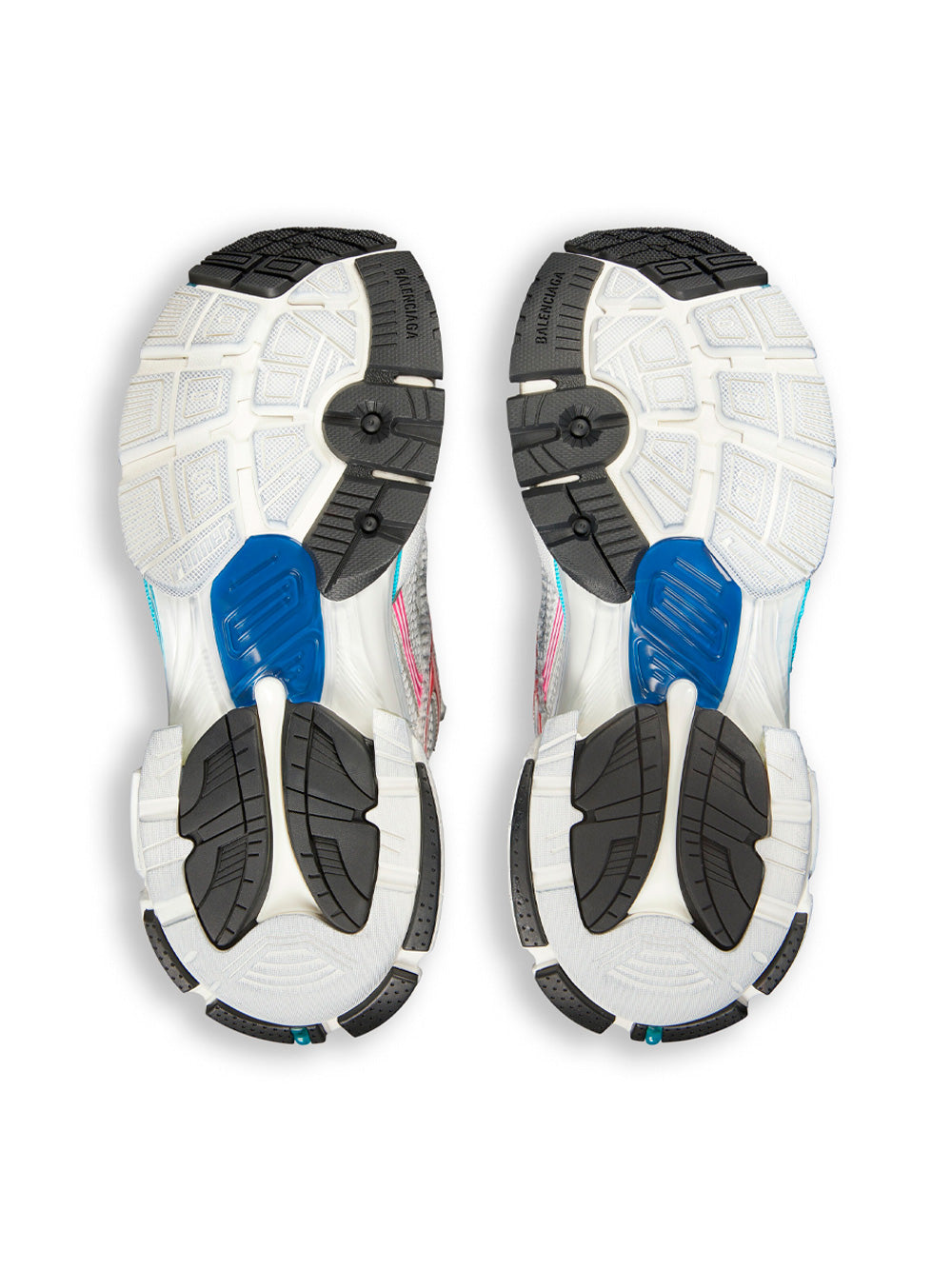 Balenciaga Women Mesh And Nylon Multicolor Worn-Out Effect Runner Sneakers