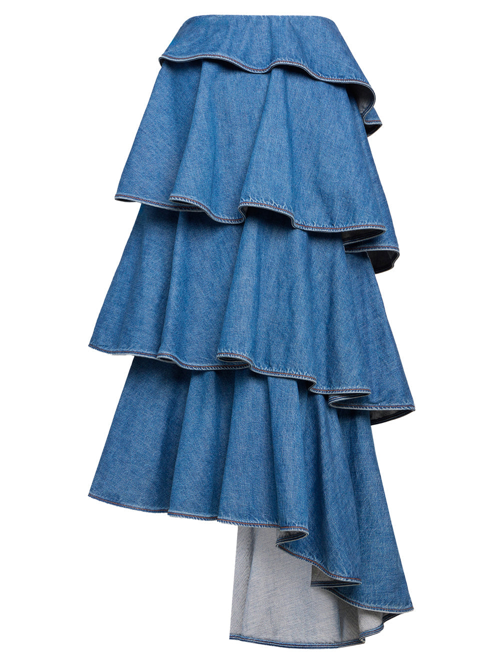 Alaia Women Denim Spiral Skirt