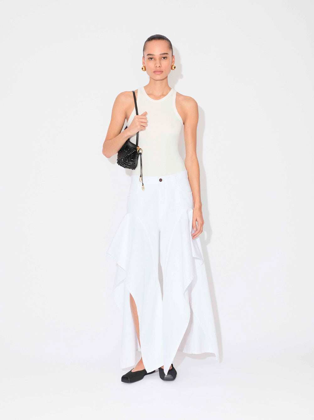 Alaia Women Sculpting Rib Jersey Bodysuit