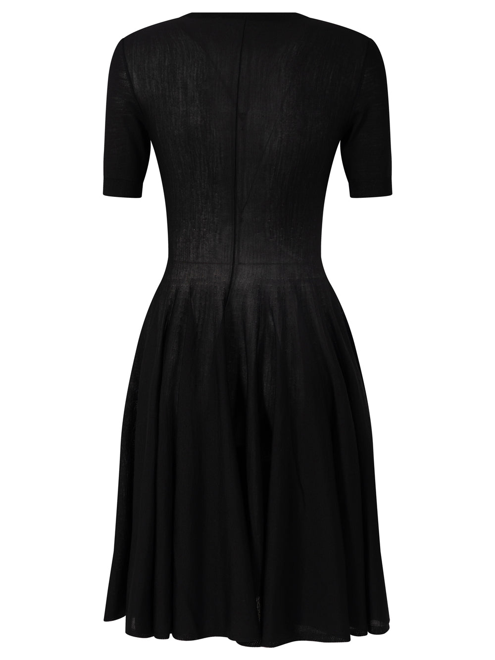 Alaia Women Skater Short-Sleeved Wool Dress