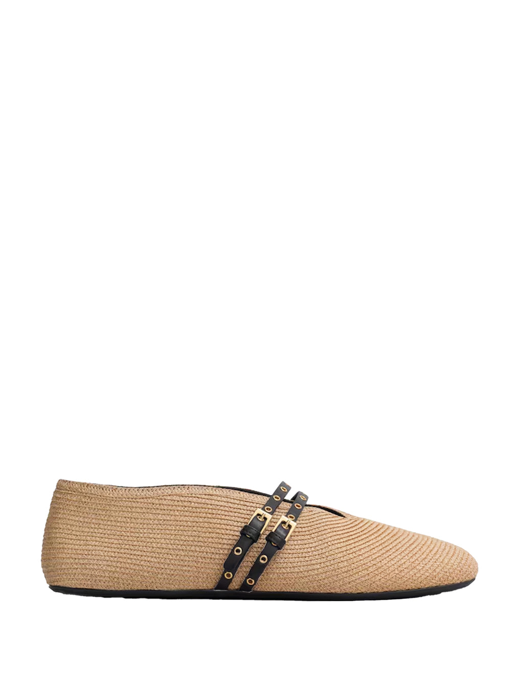 Alaia Women Ballet Flats In Paper Straw