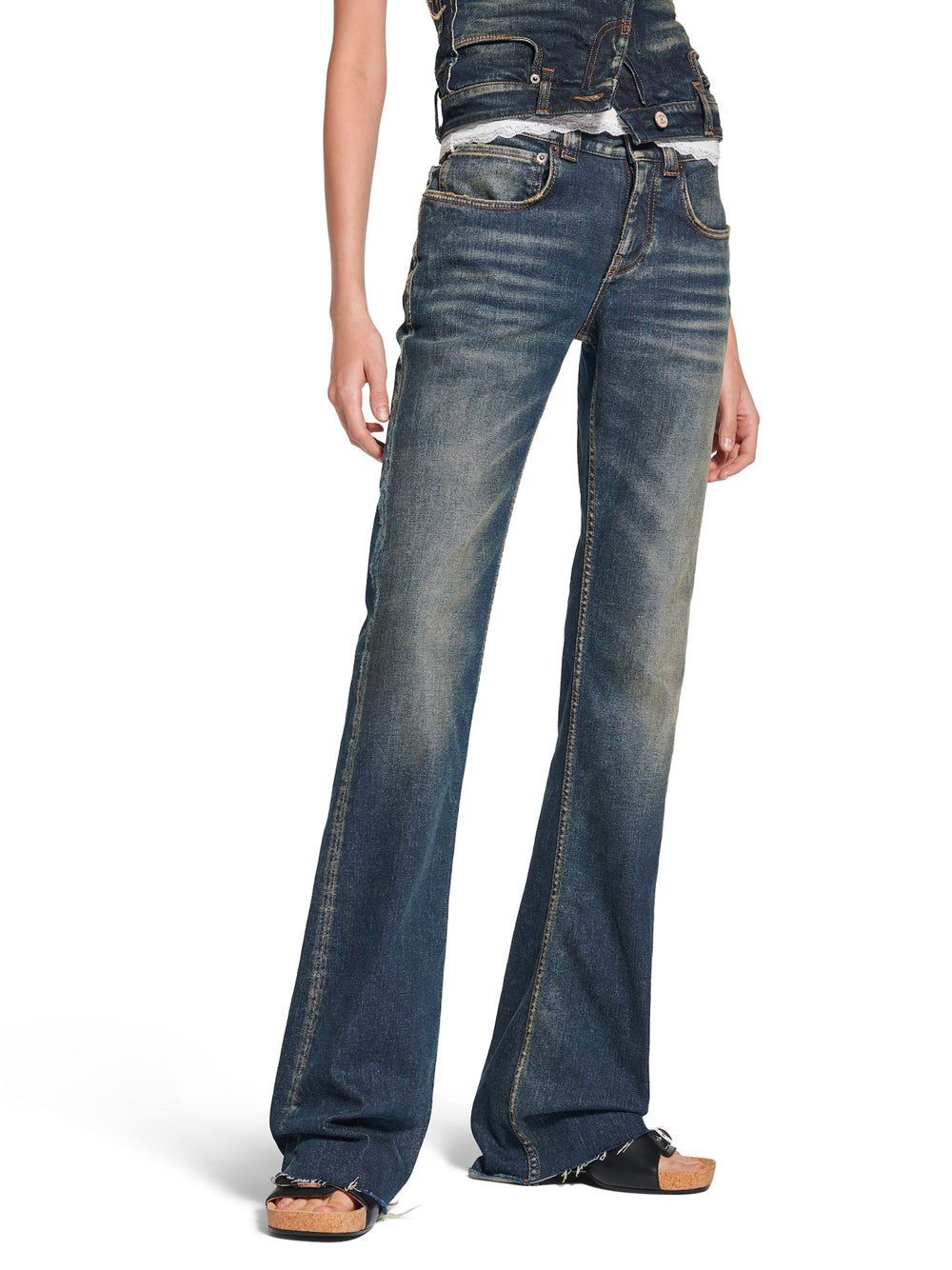 Balenciaga Women Slim Fit Bootcut Jeans