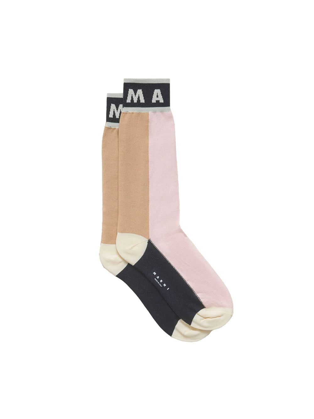 Marni Women Calzini Rosa In Cotone Color Block