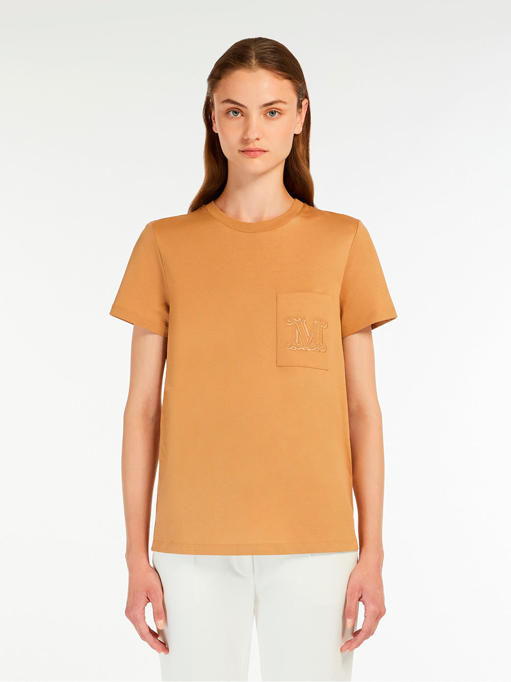 Max Mara Women M Monogram Cotton Jersey T-Shirt