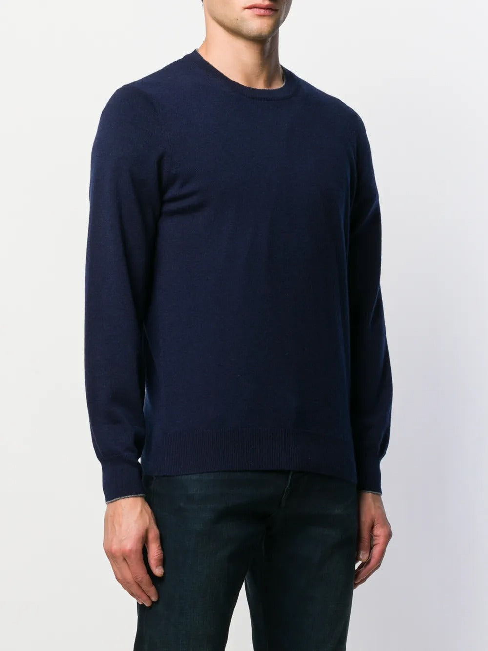 Brunello Cucinelli Men Cashmere Crew Neck Sweater
