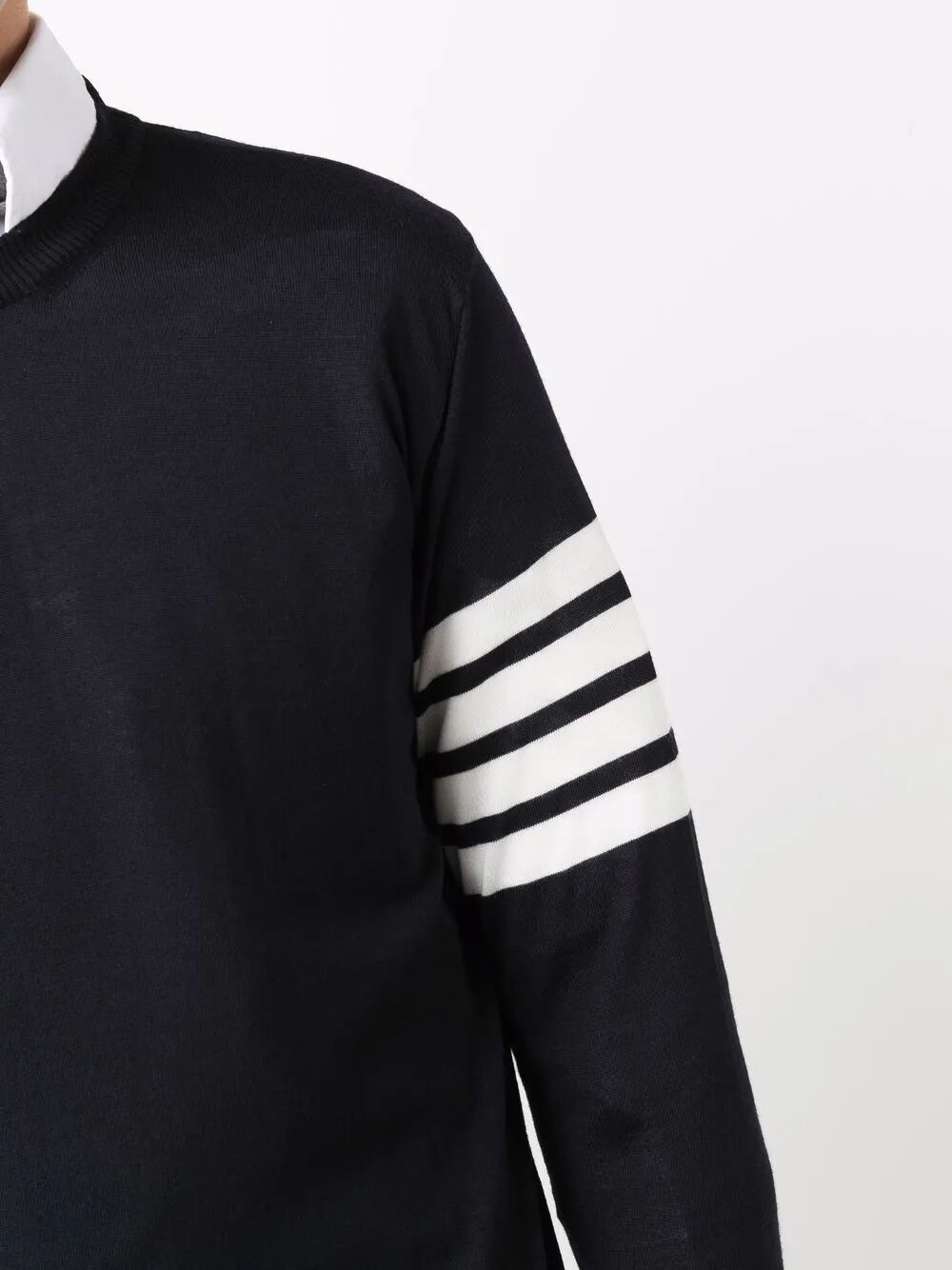 Thom Browne Men Wool 4-Bar Pullover