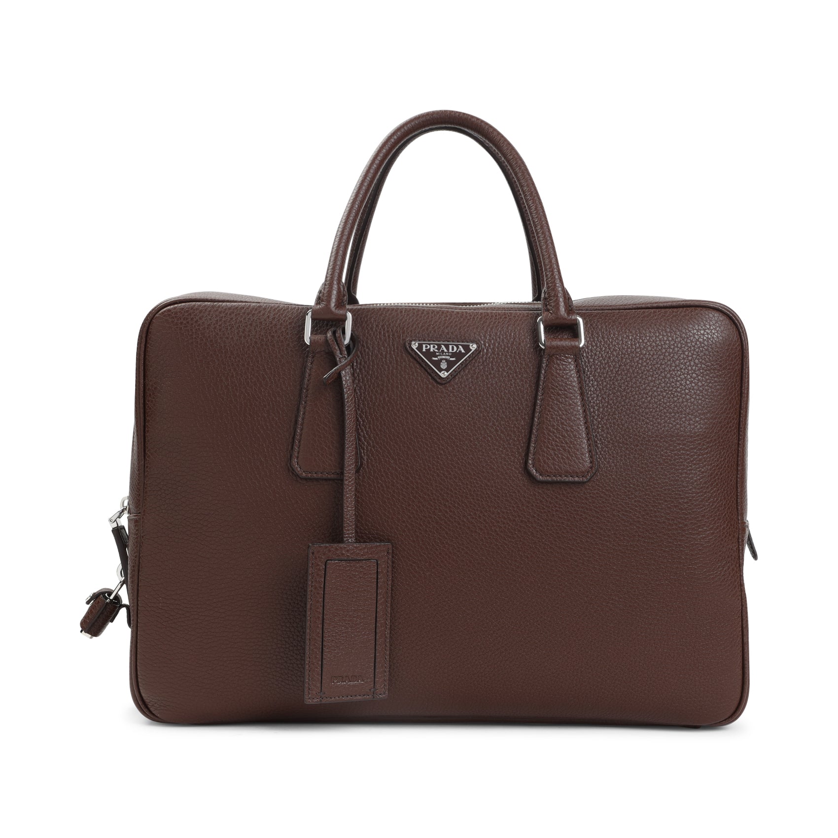 Prada Grained Leather Tote Bag Men