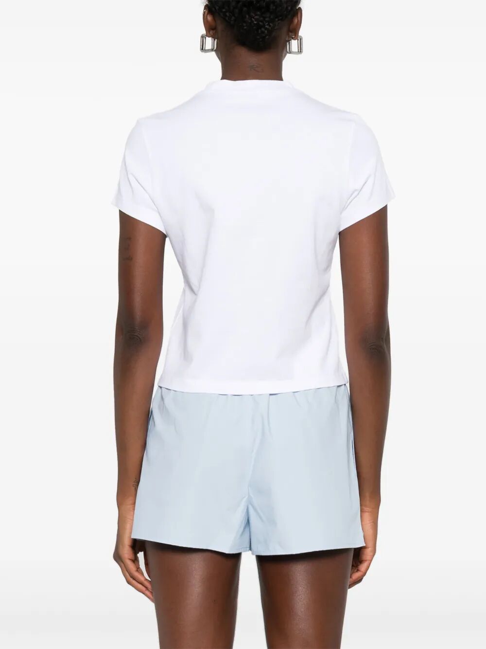 Alexander Wang Women Cotton Shrunken Logo T-Shirt