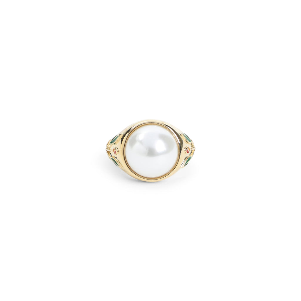Casablanca Pearl Signet Ring Men