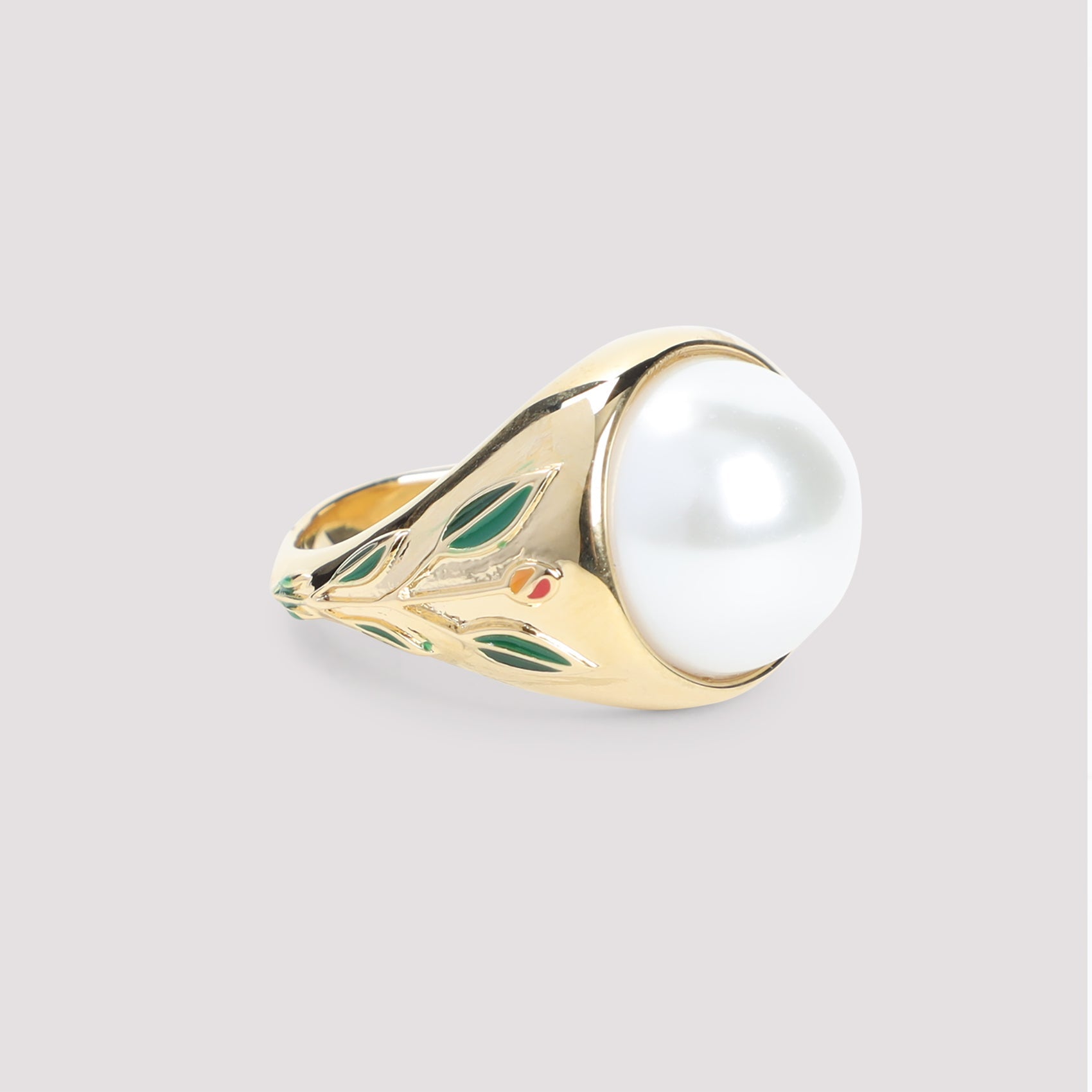 Casablanca Pearl Signet Ring Men