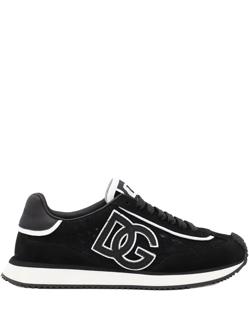 Dolce & Gabbana Women Dg Cushion Lace-Detailed Suede Sneakers