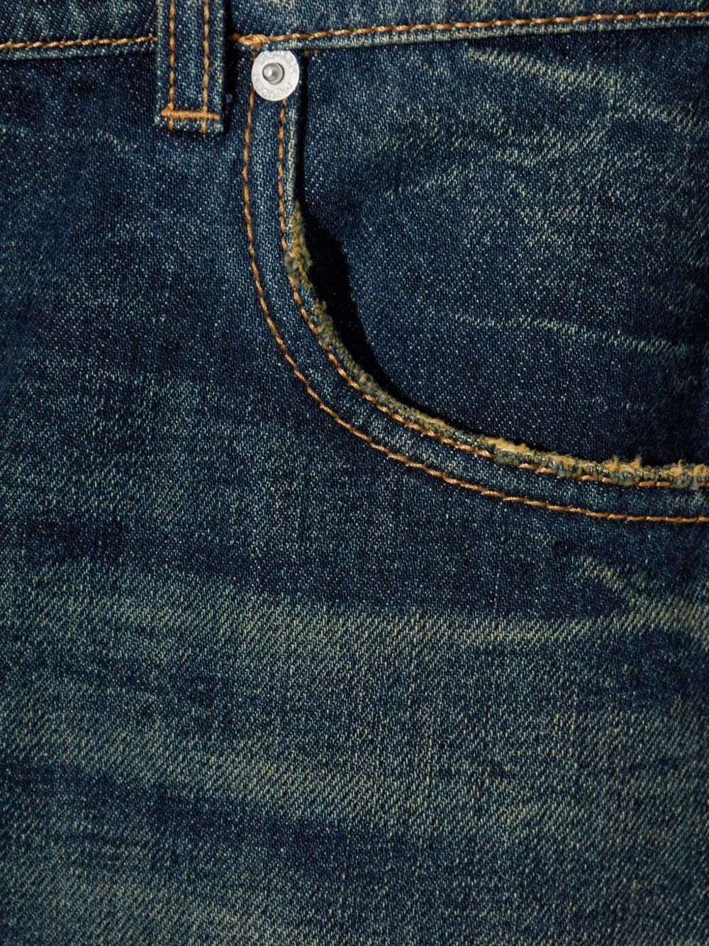 Alexander Mcqueen Men Wide Leg Faded Jeans