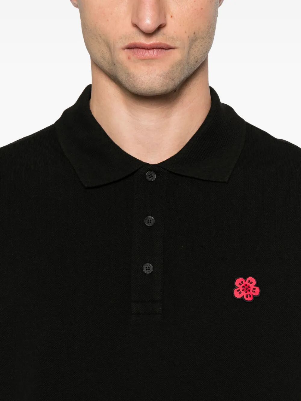 Kenzo Men Gots Boke Flower Slim Fit Cotton Polo Shirt