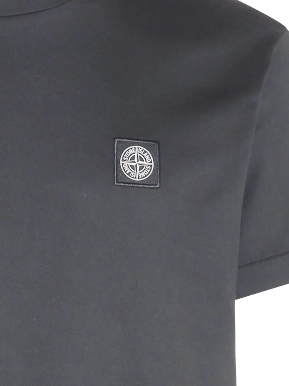 Stone Island Men Slim Fit Cotton Jersey T-Shirt With Compass Patch