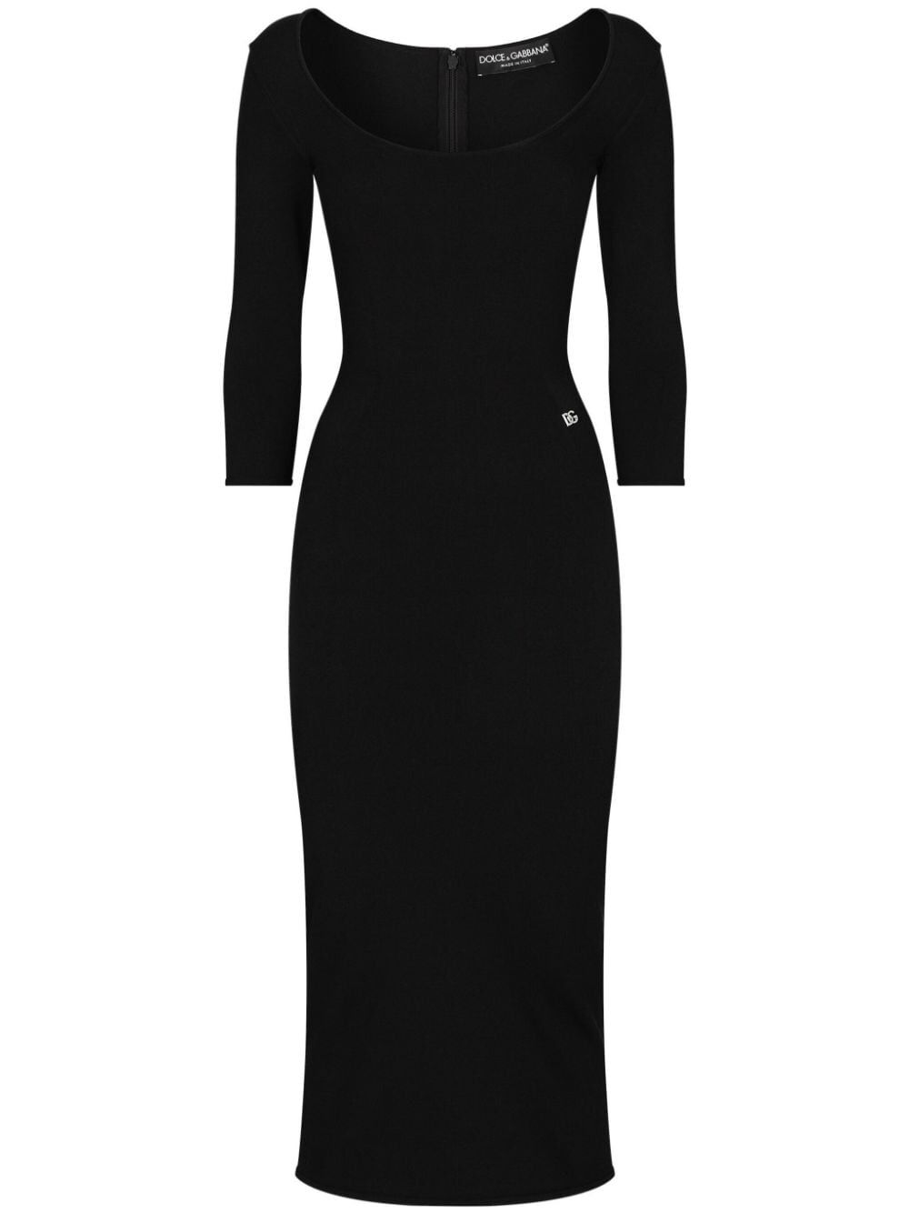 Dolce & Gabbana Women Abito Midi Aderente Black Sicily