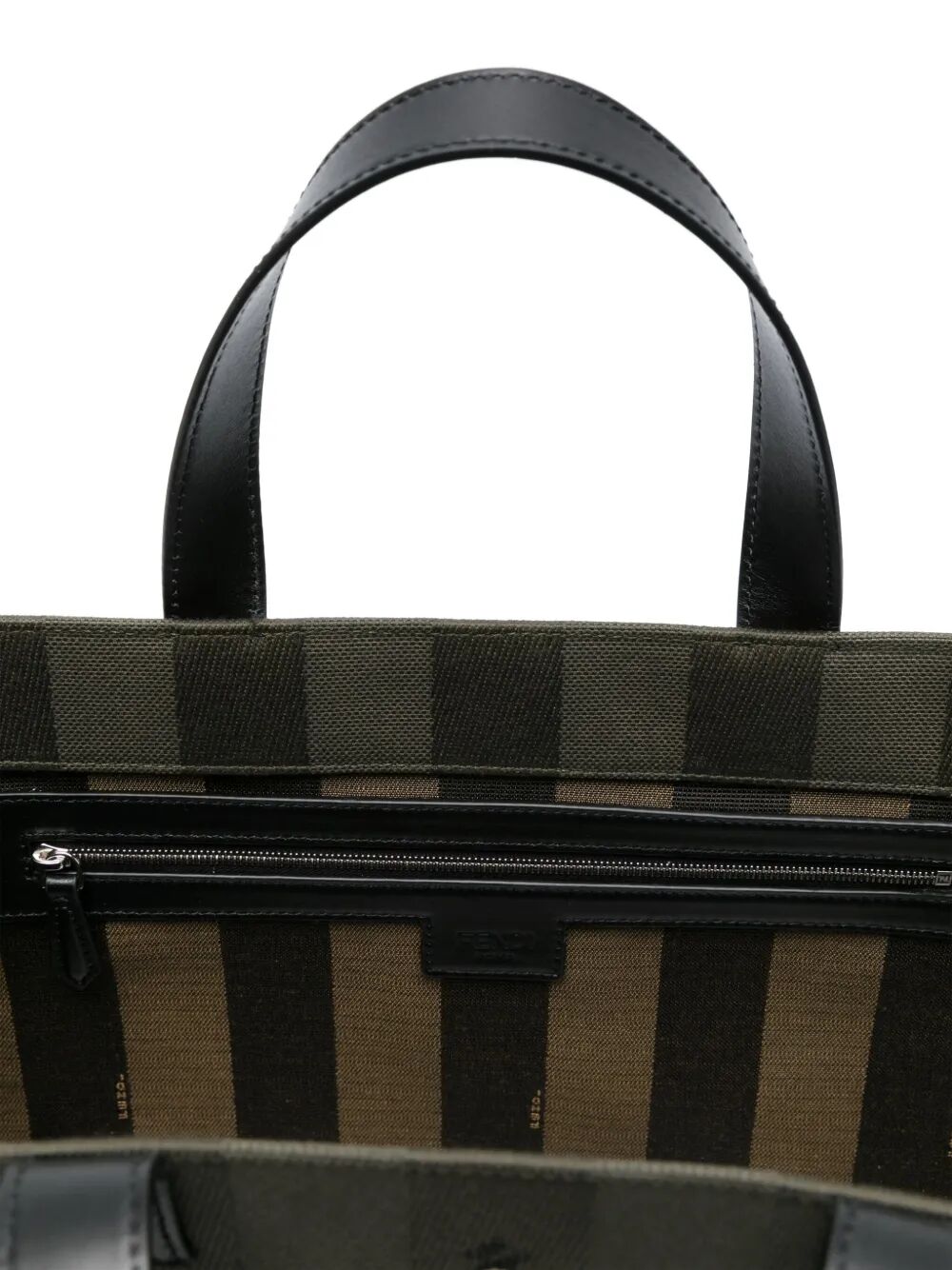 Fendi Men Fendi Club Pequin Canvas Shopper Bag