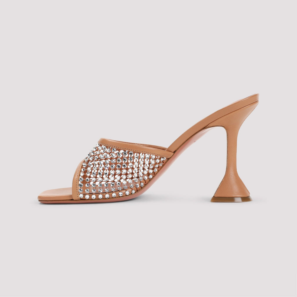 Amina Muaddi Lupita Crystal Net 95 Sandals Women