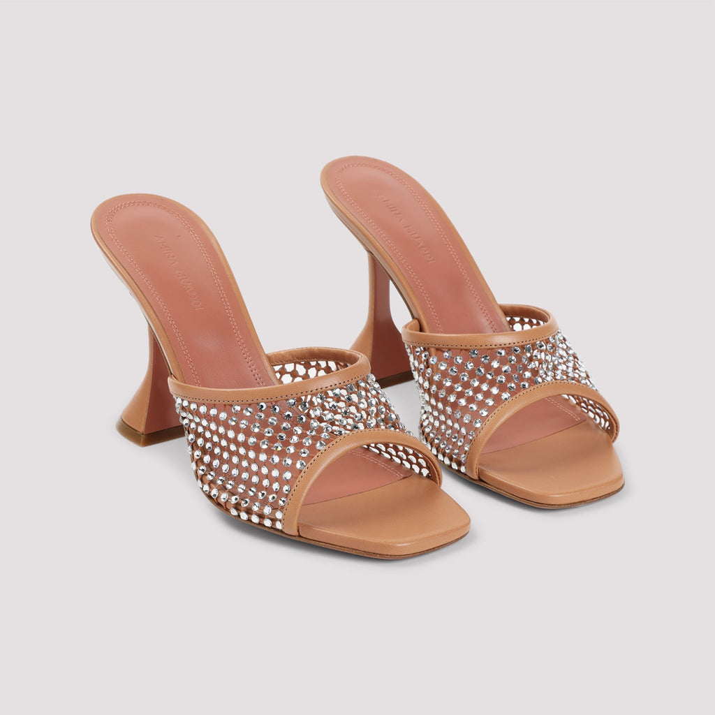 Amina Muaddi Lupita Crystal Net 95 Sandals Women