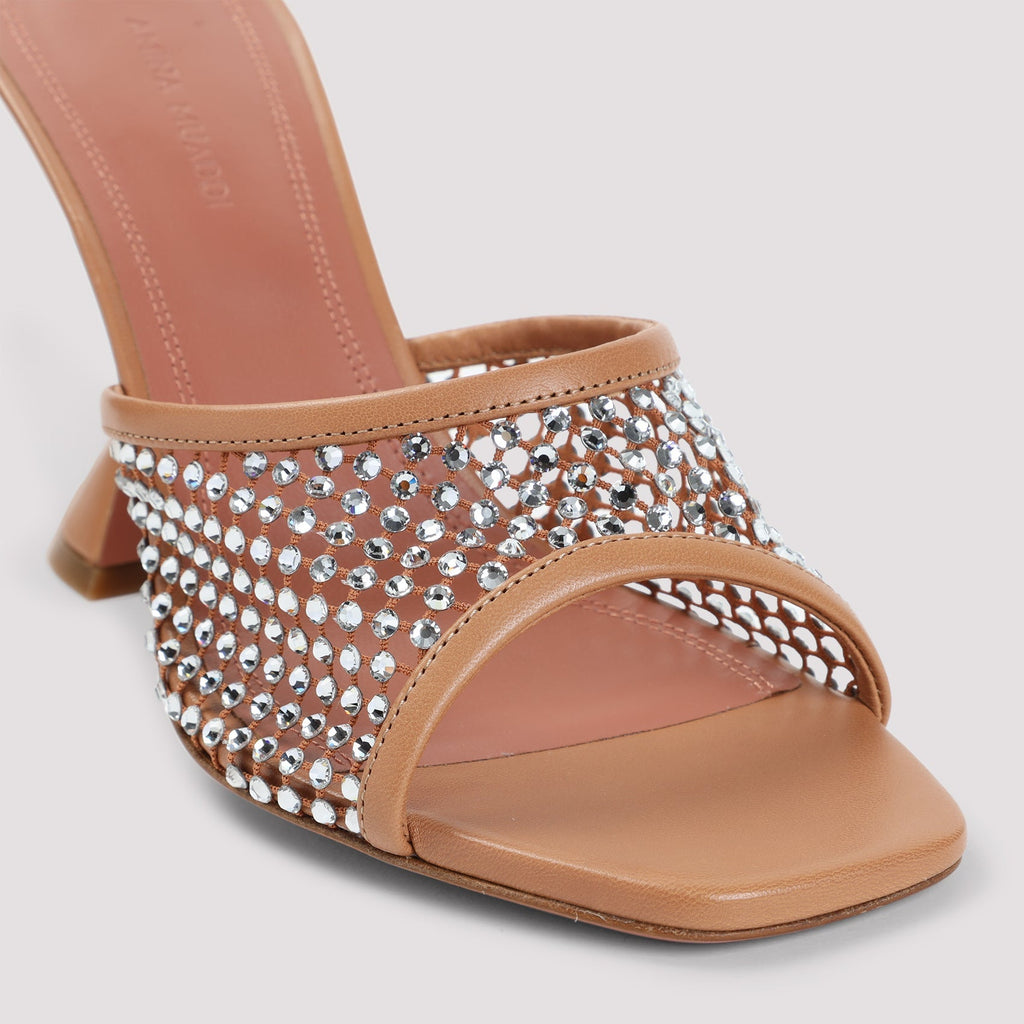 Amina Muaddi Lupita Crystal Net 95 Sandals Women