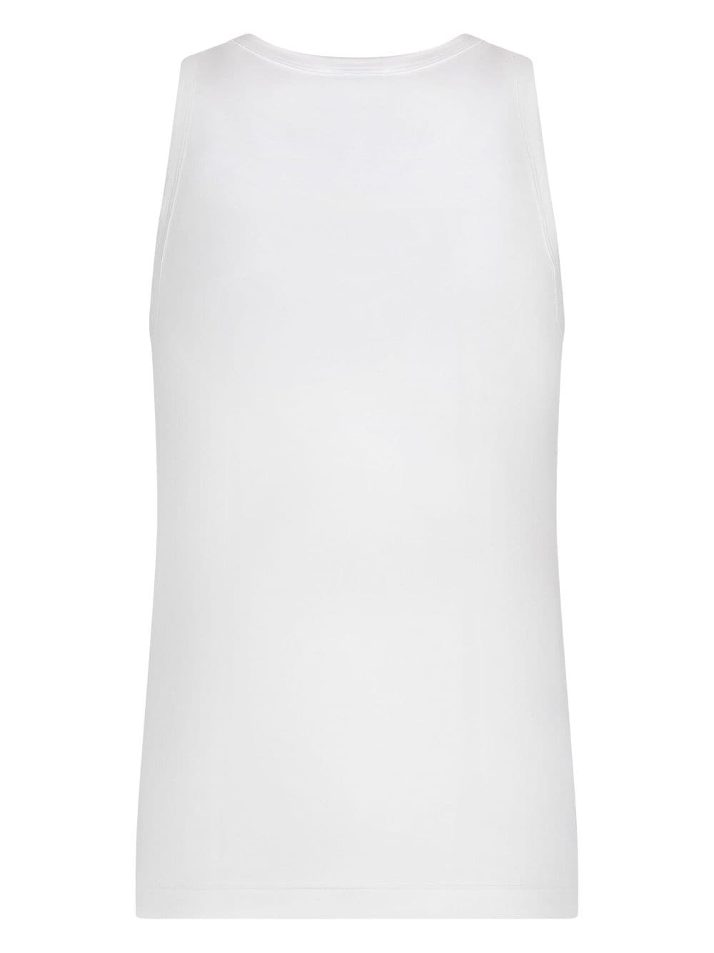 Dolce & Gabbana Men Stretch Cotton Tank Top With Logo Label