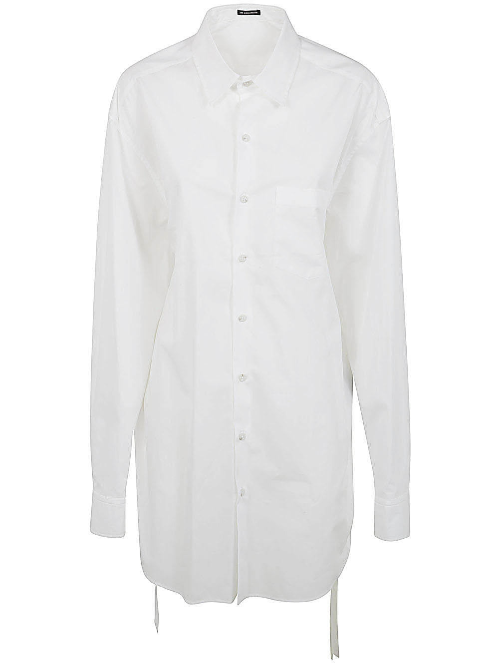 Ann Demeulemeester Women Dete Fluid Belting Long Shirt Popeline White