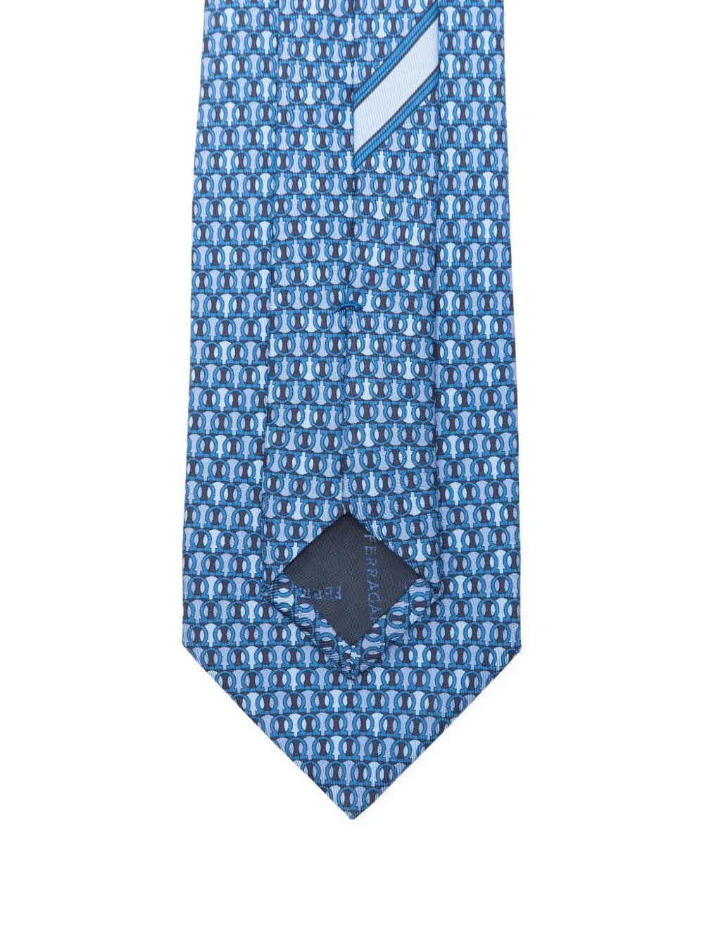 Ferragamo Men Argento Polka Dot Silk Tie